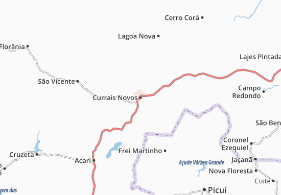 Currais Novos Map