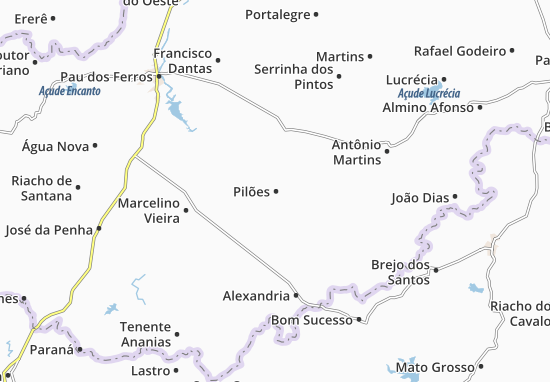 Karte Stadtplan Pilões