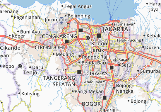 Kaart Plattegrond Ciputat Timur