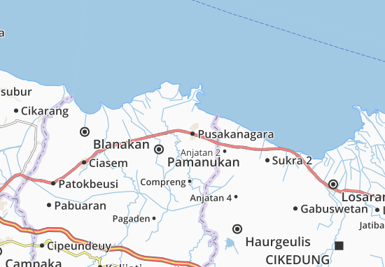 Karte Stadtplan Pusakanagara