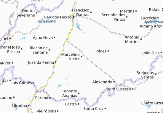 Karte Stadtplan Marcelino Vieira