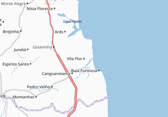 Karte Stadtplan Vila Flor