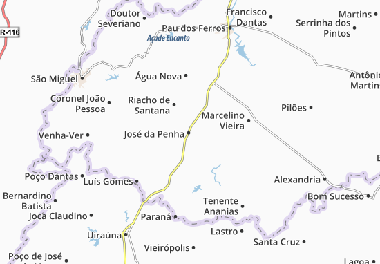 Karte Stadtplan José da Penha