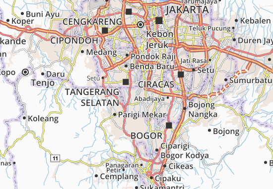 Karte Stadtplan Sawangan Lama