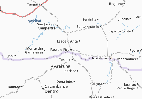 Karte Stadtplan Passa e Fica