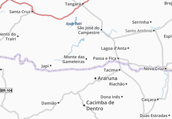 Monte das Gameleiras Map