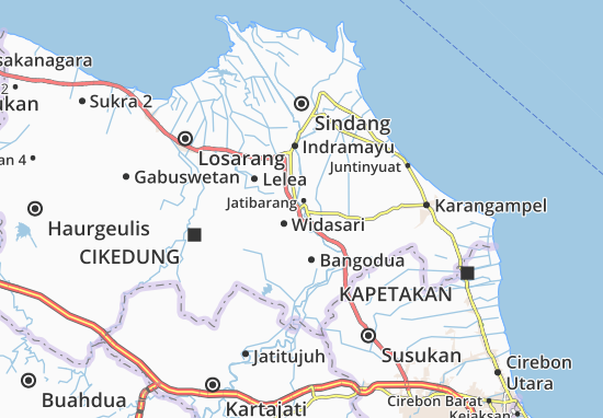 Kaart Plattegrond Indramayu