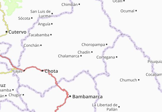 Kaart Plattegrond Chalamarca