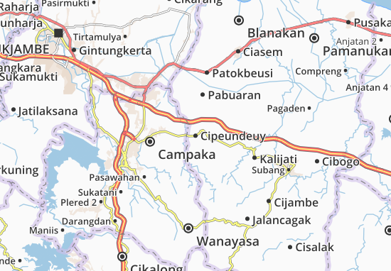 Karte Stadtplan Cipeundeuy