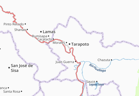 Karte Stadtplan La Bandade Shilcayo