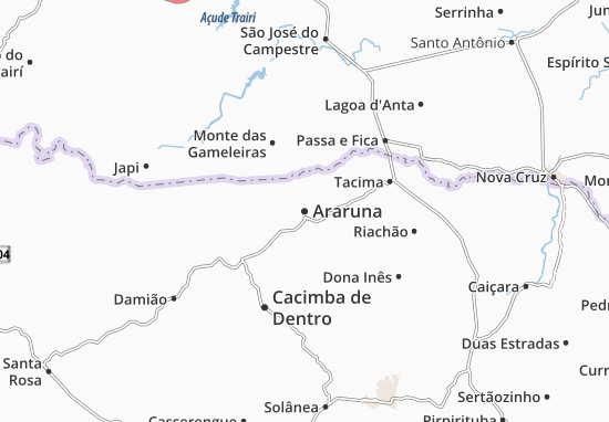 Karte Stadtplan Araruna