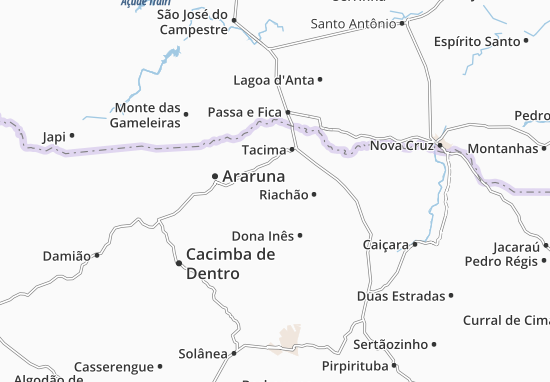 Karte Stadtplan Riachão