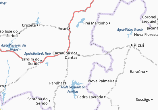 Karte Stadtplan Carnaúba dos Dantas