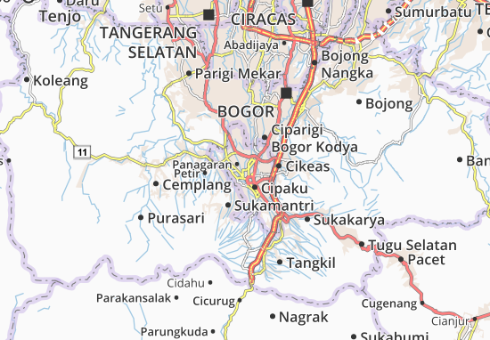 Carte-Plan Bogor Tengah