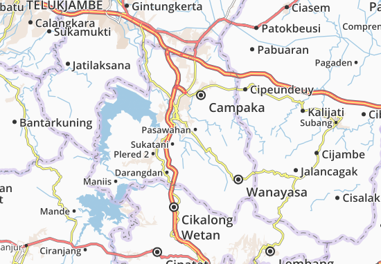 Karte Stadtplan Pasawahan