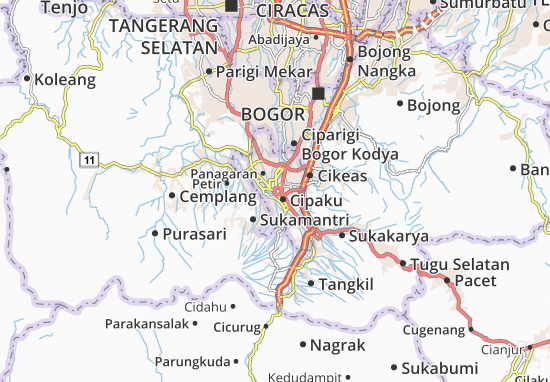 Kaart Plattegrond Bogor-Kodya