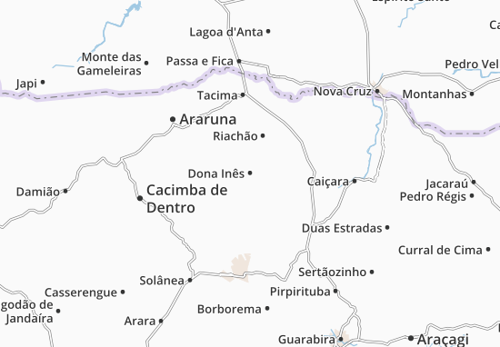 Karte Stadtplan Dona Inês
