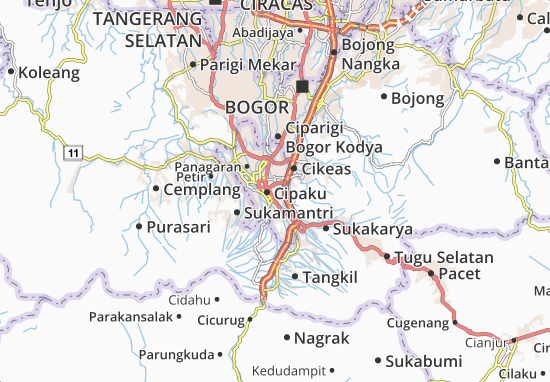 Karte Stadtplan Bogor Selatan