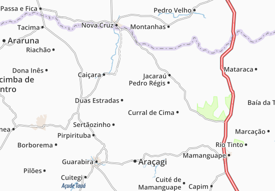 Karte Stadtplan Lagoa de Dentro