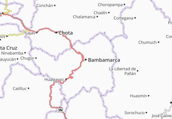 Karte Stadtplan Bambamarca