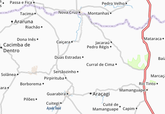 Karte Stadtplan Serra da Raiz