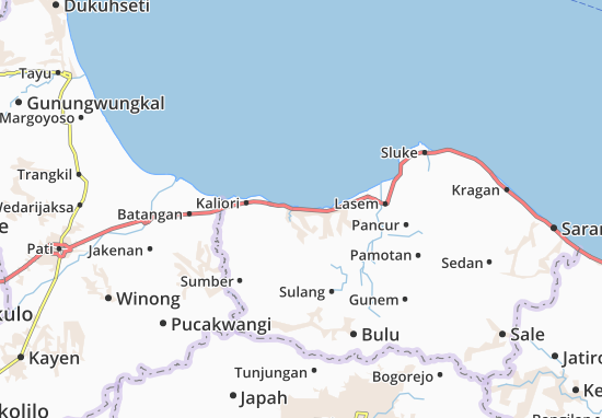 Kaart Plattegrond Rembang