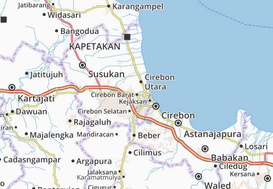 Karte Stadtplan Cirebon Barat