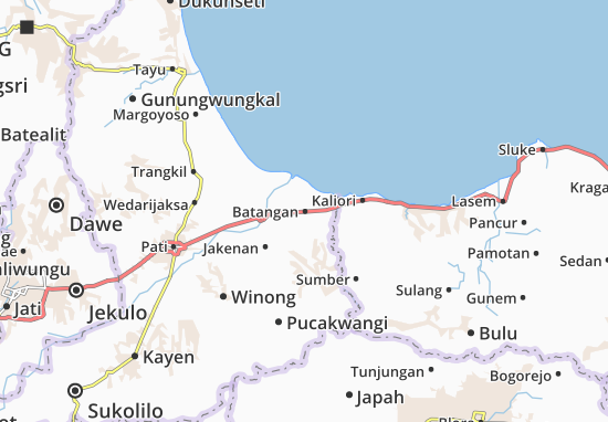 Kaart Plattegrond Batangan