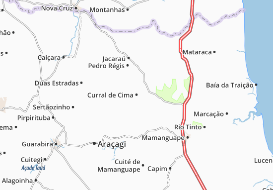 Karte Stadtplan Curral de Cima
