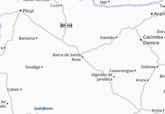 Barra de Santa Rosa Map