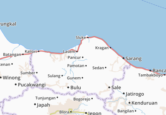 Karte Stadtplan Pancur