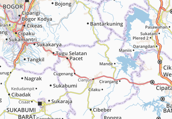 Karte Stadtplan Sukaresmi