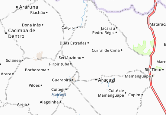 Kaart Plattegrond Sertãozinho