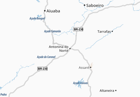 Mapa Antonina do Norte