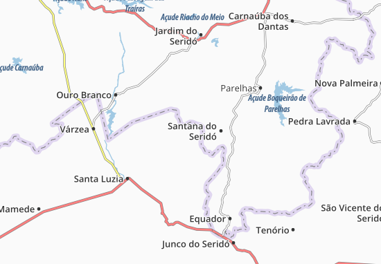 Karte Stadtplan São José do Sabugi