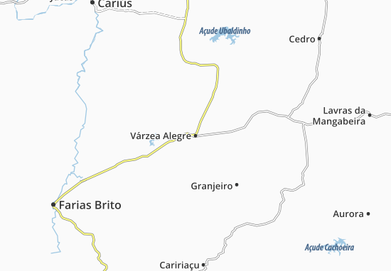 Kaart Plattegrond Várzea Alegre