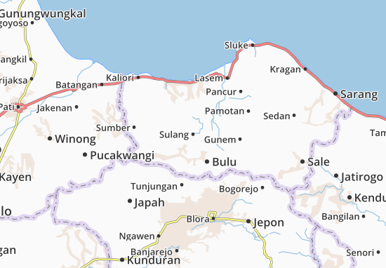Karte Stadtplan Sulang