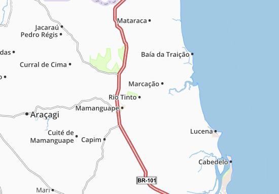 Karte Stadtplan Rio Tinto