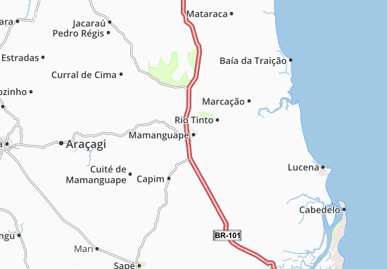 Karte Stadtplan Mamanguape