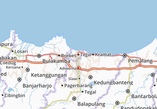 Karte Stadtplan Tegal Timur