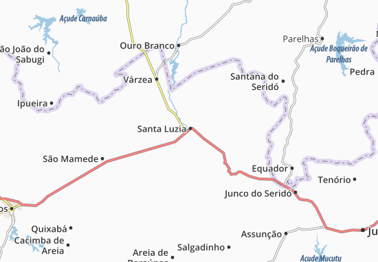 Karte Stadtplan Santa Luzia