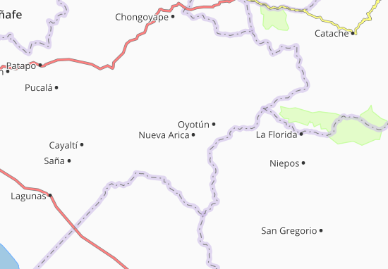 Nueva Arica Map