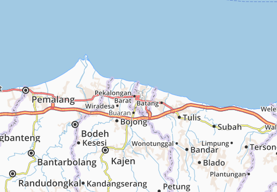 Karte Stadtplan Pekalongan Barat