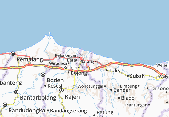Karte Stadtplan Pekalongan-Kodya