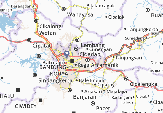 Karte Stadtplan Cibeunying Kidul