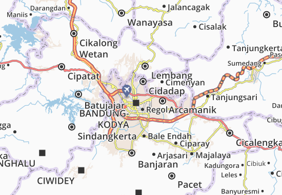 Kaart Plattegrond Bandung Wetan