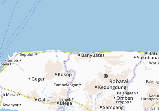 Kaart Plattegrond Banyuates