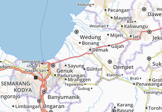 Kaart Plattegrond Karang Tengah