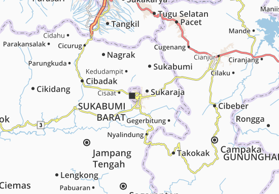 Mapa Sukabumi