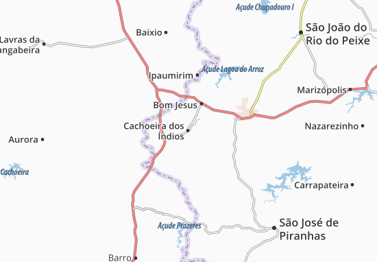 Kaart Plattegrond Cachoeira dos Índios